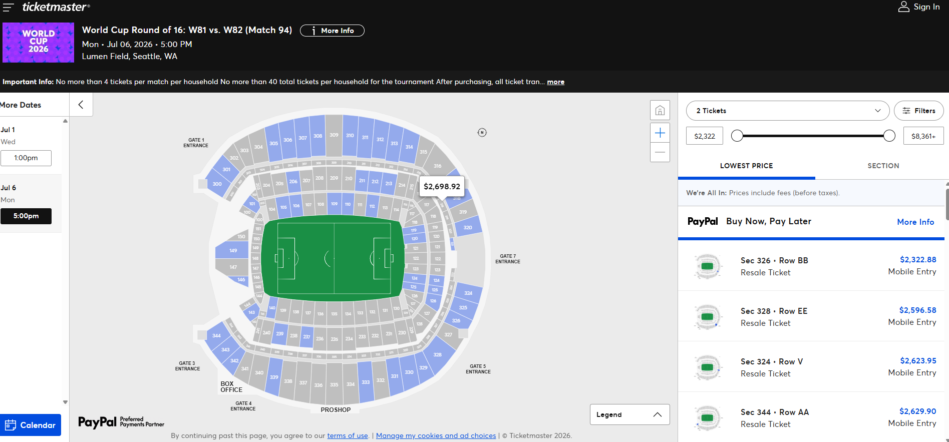 How to Sell World Cup Tickets on Ticketmaster